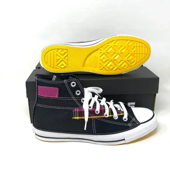 💖MEGA SALE💖Converse Men 168745C CTAS High Black Color Patches Canvas Sneakers - Picture 2 of 14